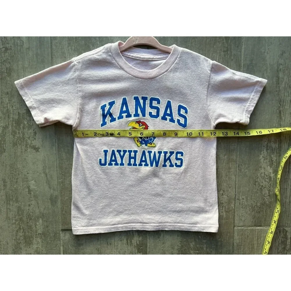 Kansas Jayhawks KU Toddler Girls T-Shirt Short Sleeve Pink 4T